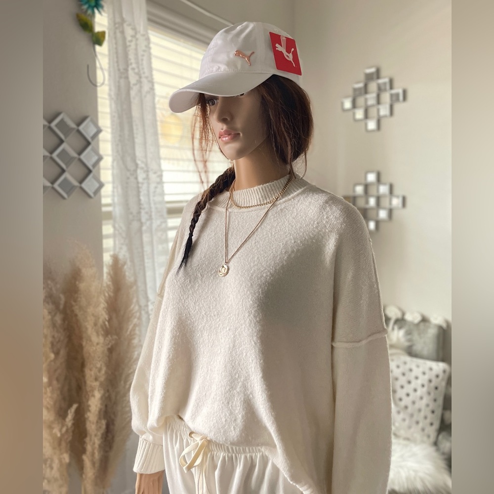 White Puma Baseball Hat Cap Rose Gold